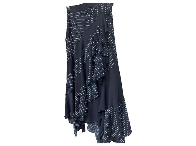 Falda de lunares Joseph Ribkoff azul marino - vista 2
