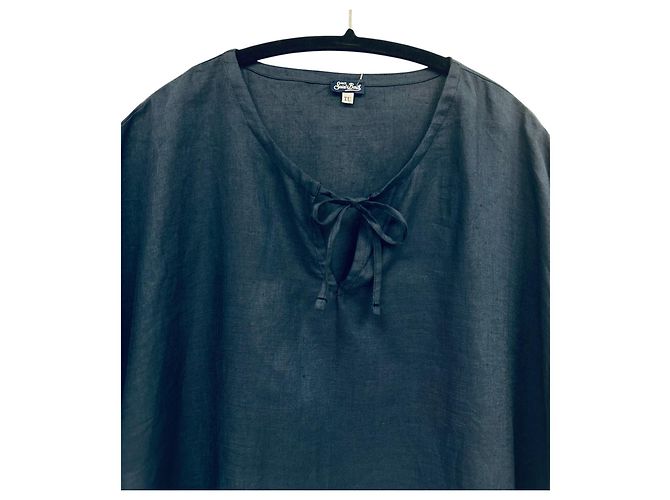 Autre Marque Top Poncho de Lino Azul MC2 Saint Barth - vista 2