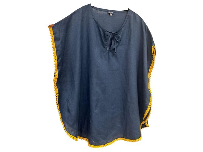 Autre Marque Top Poncho de Lino Azul MC2 Saint Barth - vista 3