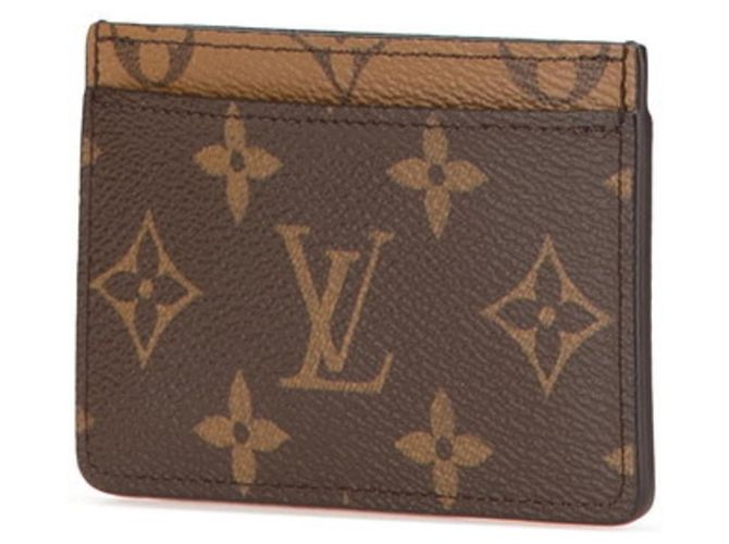 Tarjetero Monogram Reverse Louis Vuitton Castaño Beige - vista 2