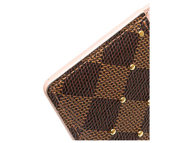 Tarjetero Louis Vuitton Damier Porte Carte Sample Studs Castaño Rosa - vista 4
