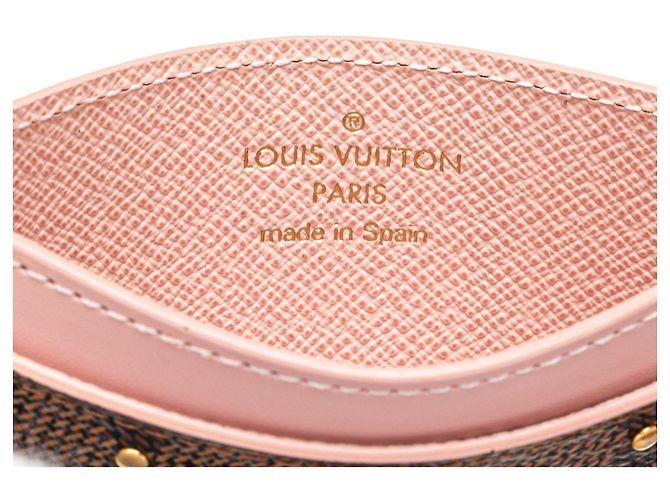 Tarjetero Louis Vuitton Damier Porte Carte Sample Studs Castaño Rosa - vista 9