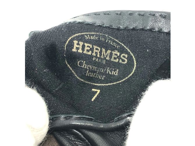 Braune Lederhandschuhe für Damen von Hermès - Ansicht 8