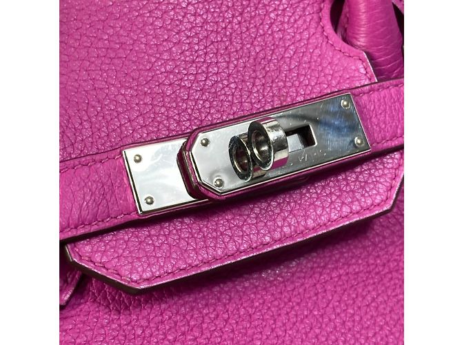 Borsa Tote Hermès Birkin 30 in Rosa Magnolia - vista 11