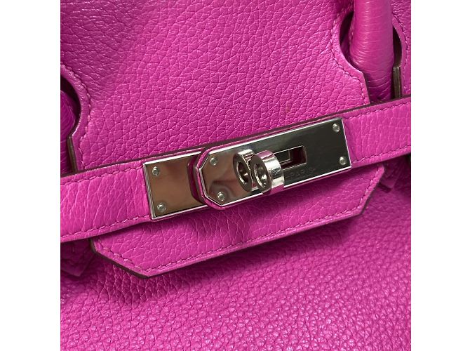 Borsa Tote Hermès Birkin 30 in Rosa Magnolia - vista 4