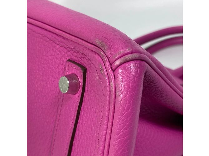 Borsa Tote Hermès Birkin 30 in Rosa Magnolia - vista 7