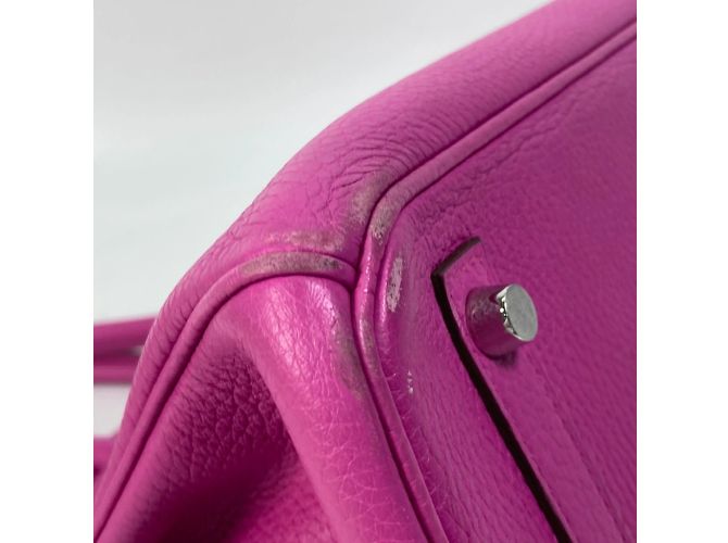 Borsa Tote Hermès Birkin 30 in Rosa Magnolia - vista 8
