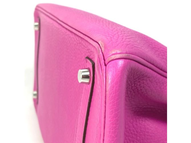 Borsa Tote Hermès Birkin 30 in Rosa Magnolia - vista 9