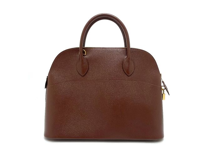 Borsa Hermès Bolide 35 in pelle marrone - vista 2