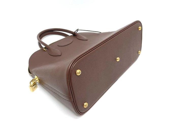 Borsa Hermès Bolide 35 in pelle marrone - vista 3