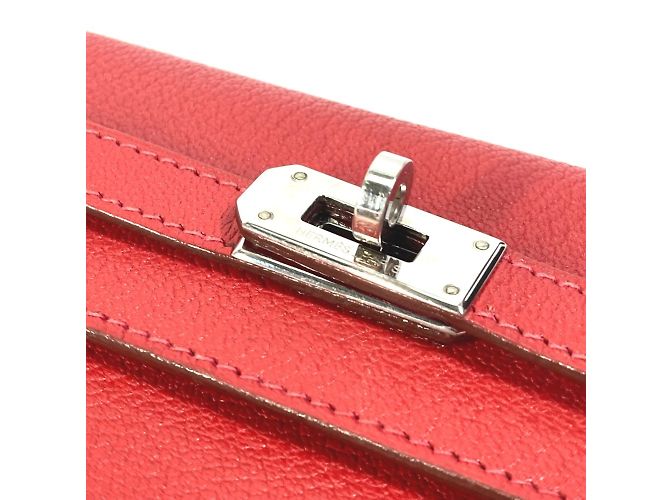 Hermès Hermes Kelly Wallet Medium Compact Trifold Red - view 2
