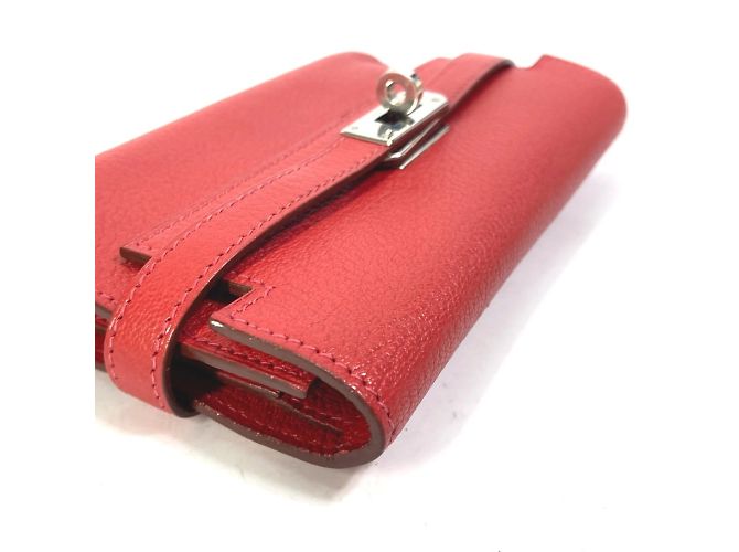 Hermès Hermes Kelly Wallet Medium Compact Trifold Red - view 3