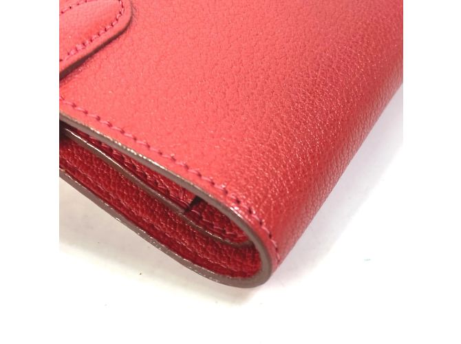 Hermès Hermes Kelly Wallet Medium Compact Trifold Red - view 5