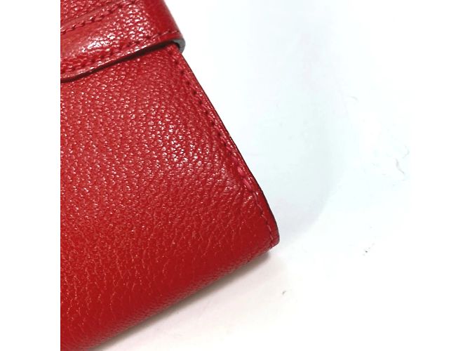 Hermès Hermes Kelly Wallet Medium Compact Trifold Red - view 6