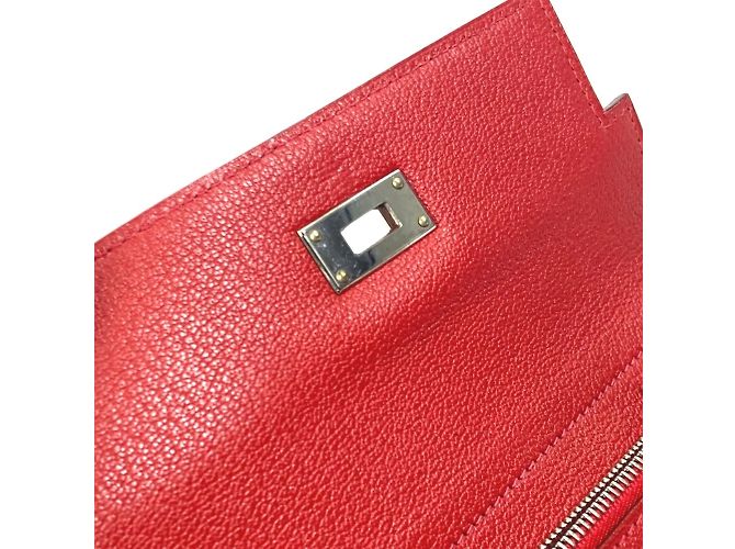 Hermès Hermes Kelly Wallet Medium Compact Trifold Red - view 8