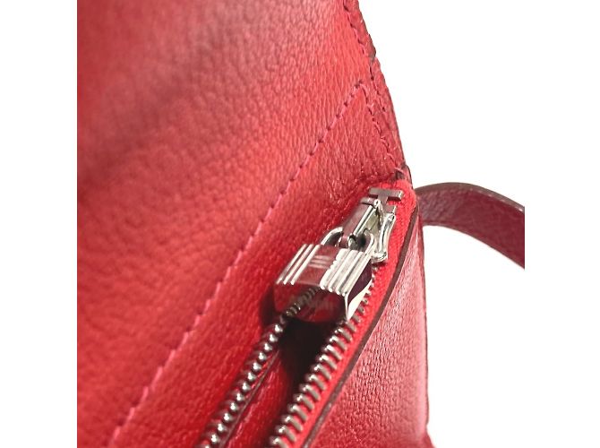 Hermès Hermes Kelly Wallet Medium Compact Trifold Red - view 9
