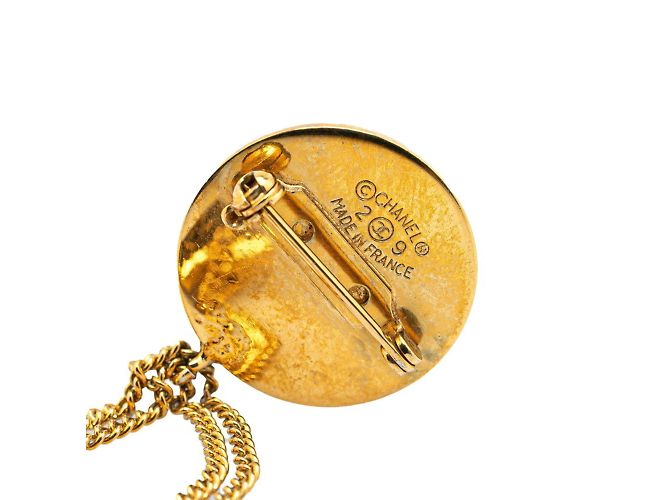 Spilla Vintage Placcata Oro Chanel D'oro - vista 3
