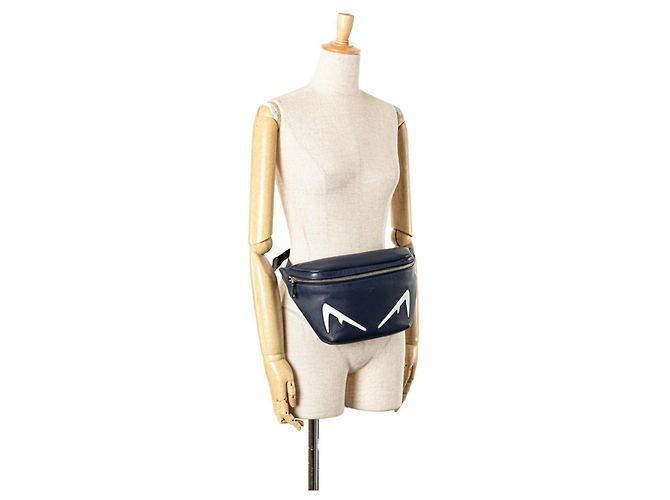 Marsupio Fendi Bugs Eye Blu navy - vista 12