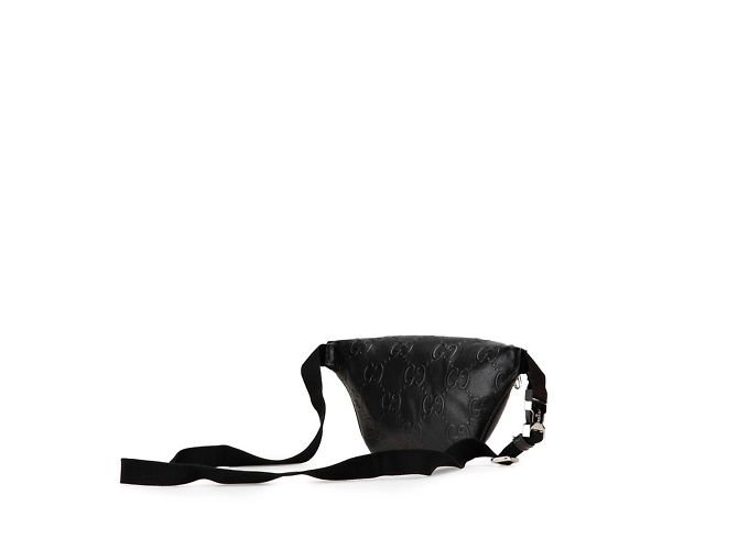 Marsupio in pelle nera con stampa GG di Gucci Nero - vista 2