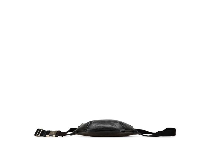 Marsupio in pelle nera con stampa GG di Gucci Nero - vista 3