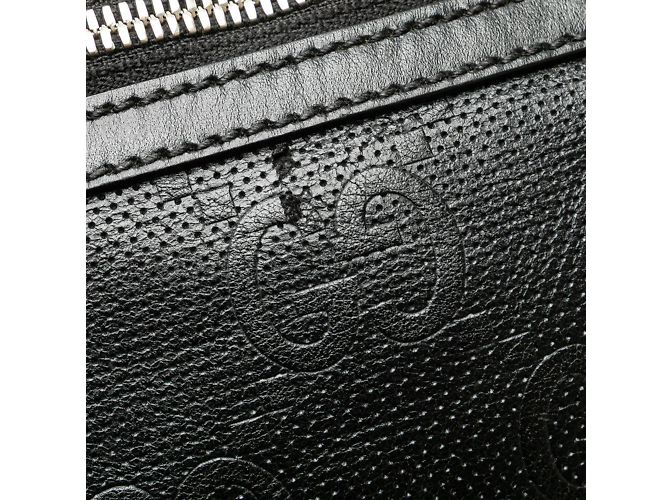 Marsupio in pelle nera con stampa GG di Gucci Nero - vista 5