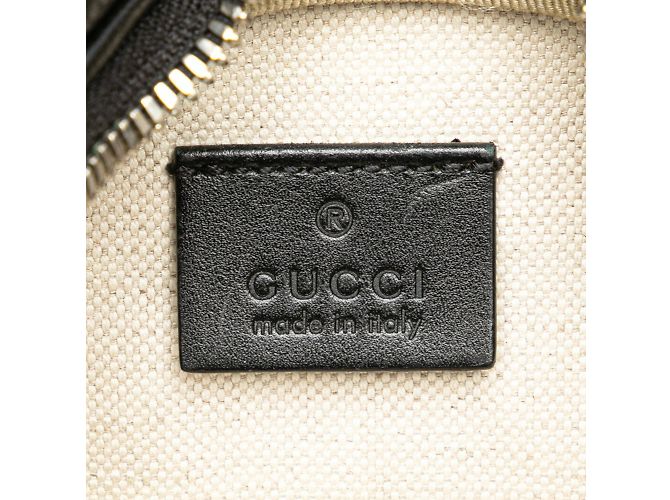 Marsupio in pelle nera con stampa GG di Gucci Nero - vista 8