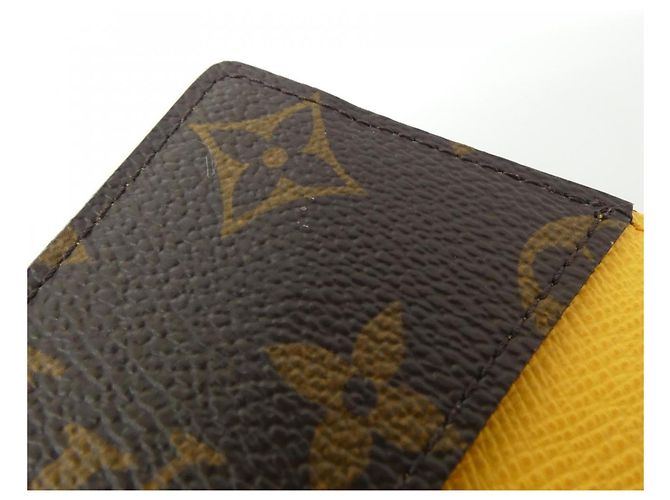Louis Vuitton Monogram Organizer de Poche Business Card Holder Brown Yellow - view 5