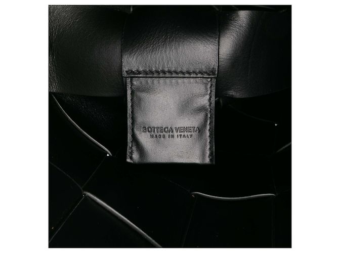 Cassette Secchiello Lantern Casette Intrecciato in Nappa Nera di Bottega Veneta Nero - vista 4