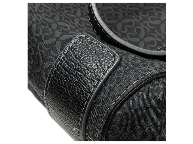 Borsa tote in tela Anagram nera LOEWE Nero - vista 10