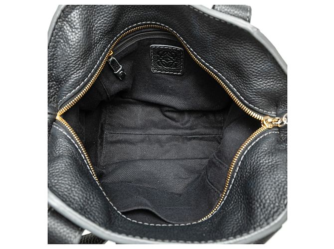 Borsa tote in tela Anagram nera LOEWE Nero - vista 4