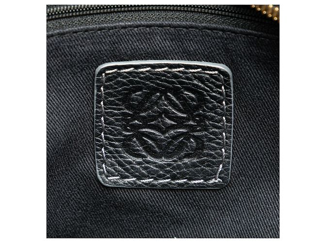 Borsa tote in tela Anagram nera LOEWE Nero - vista 6