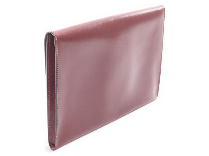 Pochette Rio in vitello rosso Hermès Bordò - vista 2