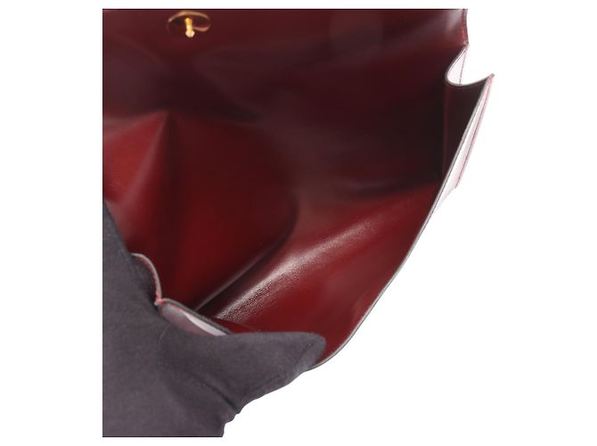 Pochette Rio in vitello rosso Hermès Bordò - vista 3
