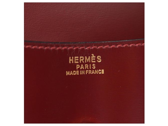Pochette Rio in vitello rosso Hermès Bordò - vista 5