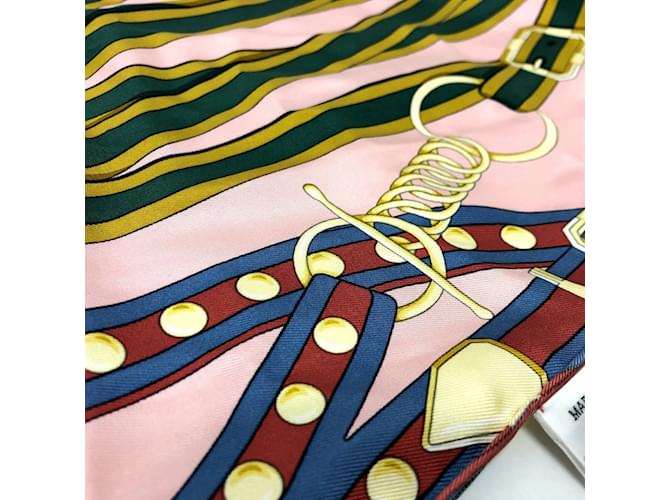 Foulard Pointe Hermès in seta rosa - vista 4