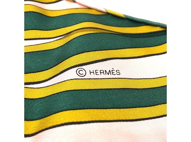 Foulard Pointe Hermès in seta rosa - vista 5