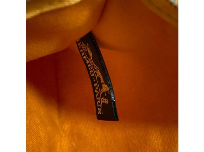 Hermès Gestreifte Tote Bag Hermes Cannes PM Weiß Orange - Ansicht 15