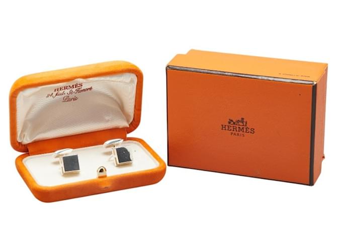 Gemelli quadrati in argento 925 Hermès - vista 6