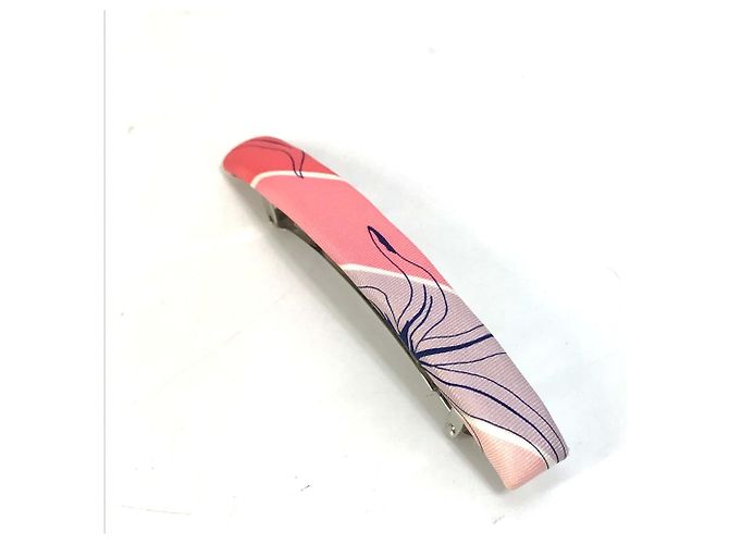 Horquilla de seda rosa Hermès - vista 2