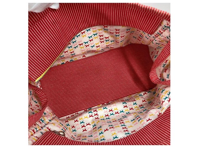 Borsa per pannolini a righe Caval Horse Cheval di Hermès Rosso - vista 12
