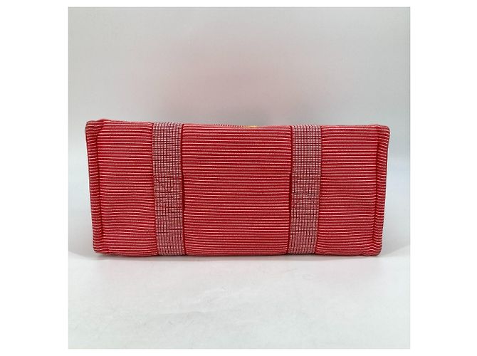 Borsa per pannolini a righe Caval Horse Cheval di Hermès Rosso - vista 4