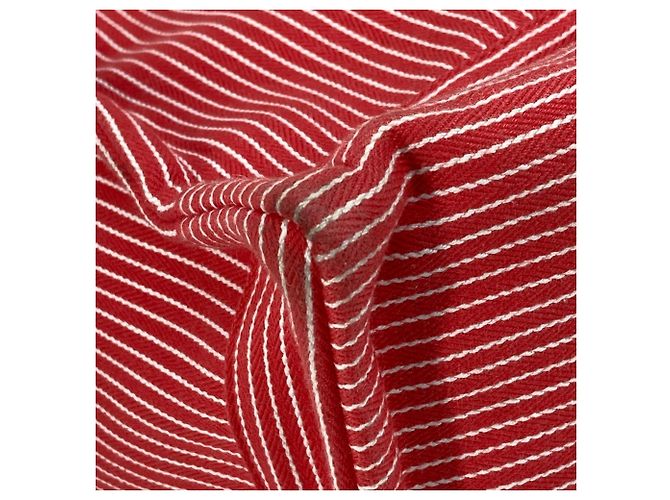 Borsa per pannolini a righe Caval Horse Cheval di Hermès Rosso - vista 5