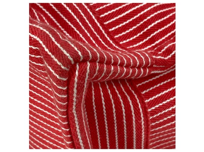 Borsa per pannolini a righe Caval Horse Cheval di Hermès Rosso - vista 6