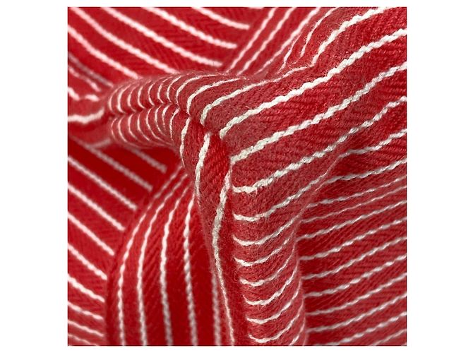 Borsa per pannolini a righe Caval Horse Cheval di Hermès Rosso - vista 7