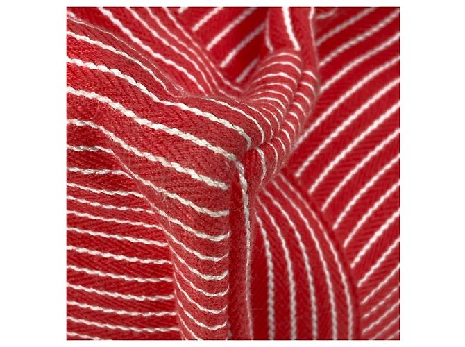 Borsa per pannolini a righe Caval Horse Cheval di Hermès Rosso - vista 8