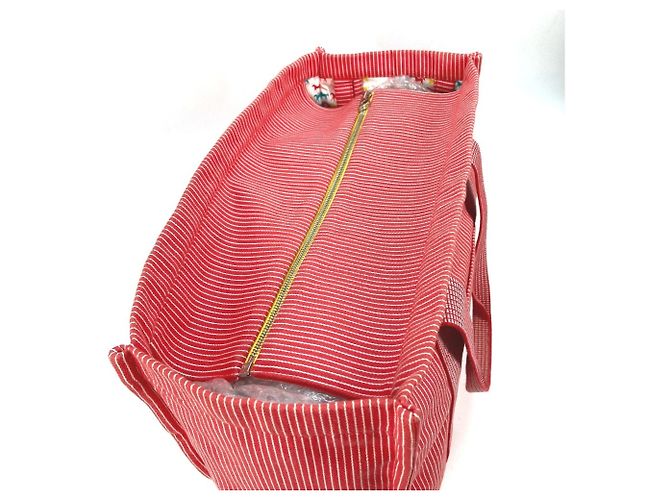 Borsa per pannolini a righe Caval Horse Cheval di Hermès Rosso - vista 9