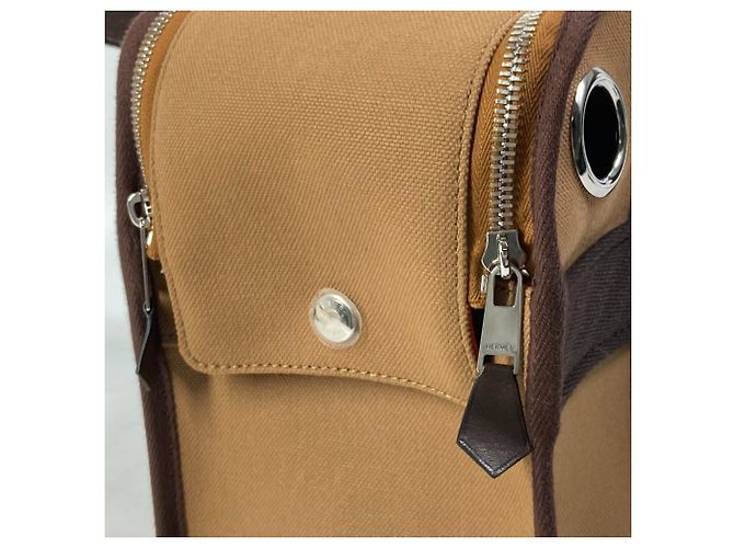 Borsa per cane Hermès H800639EK01 Marrone Rosso - vista 12