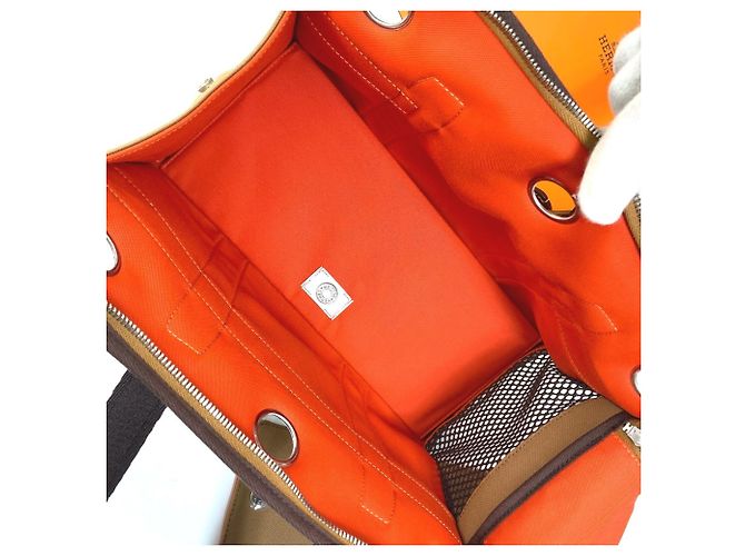 Borsa per cane Hermès H800639EK01 Marrone Rosso - vista 18