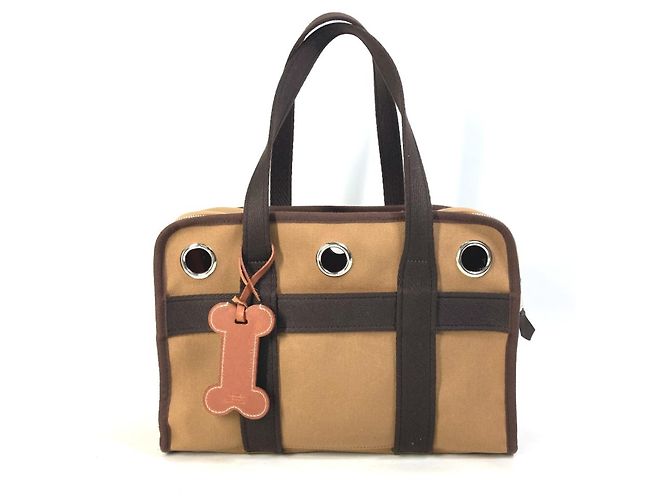 Borsa per cane Hermès H800639EK01 Marrone Rosso - vista 2