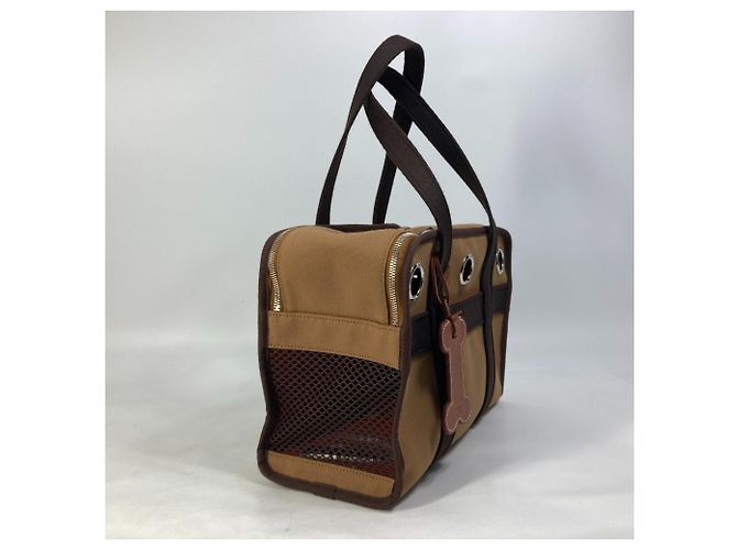 Borsa per cane Hermès H800639EK01 Marrone Rosso - vista 7